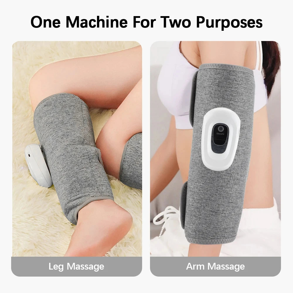 Electric Leg Massager Wireless Rechargeable Air Compression Calf Massage – 360° Air Pressure for Muscle Relaxation