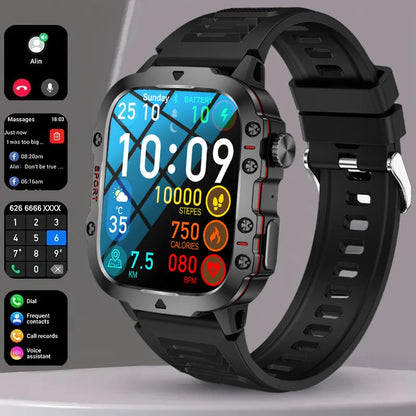2025 Outdoor Military 3ATM Waterproof Smart Watch Men 420mAh Battery Heart Rate Sports Fitness Watches Bluetooth Call Smartwatch Champions Clubs