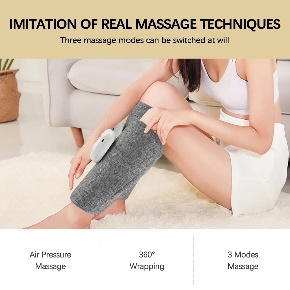 Electric Leg Massager Wireless Rechargeable Air Compression Calf Massage – 360° Air Pressure for Muscle Relaxation