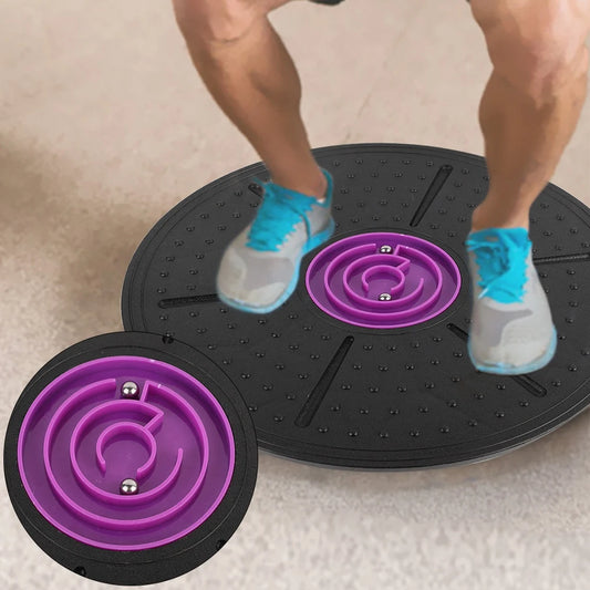 Balance Board Labyrinth Fitness Disc – Yoga, Core, and Stability Trainer (Purple)