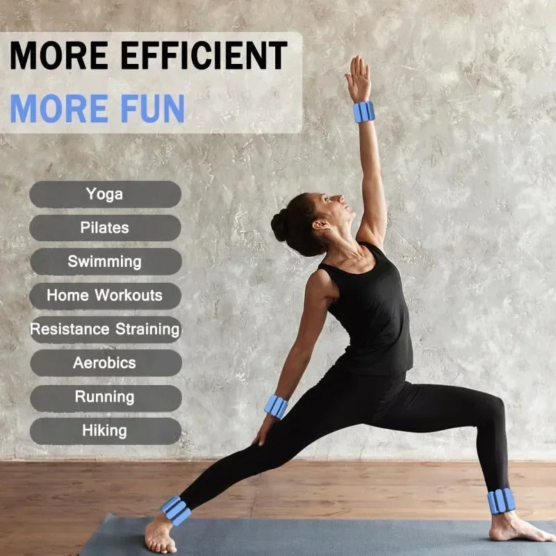 Wrist & Ankle Weights for Women & Men – Adjustable Arm & Leg Weighted Bracelets for Yoga, Running, Cardio & Gym Workouts