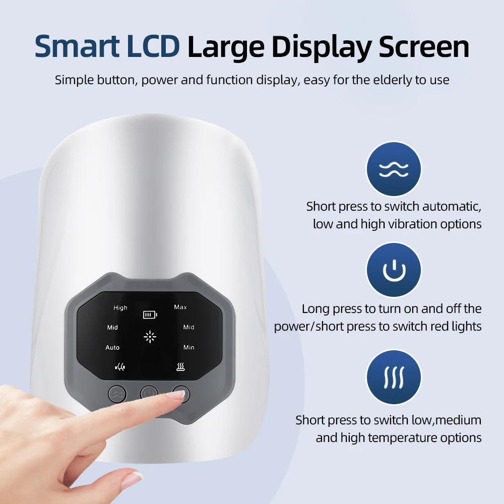 Smart Hot Compress Knee Relaxing Massager – Infrared Laser Heat & Vibration Therapy