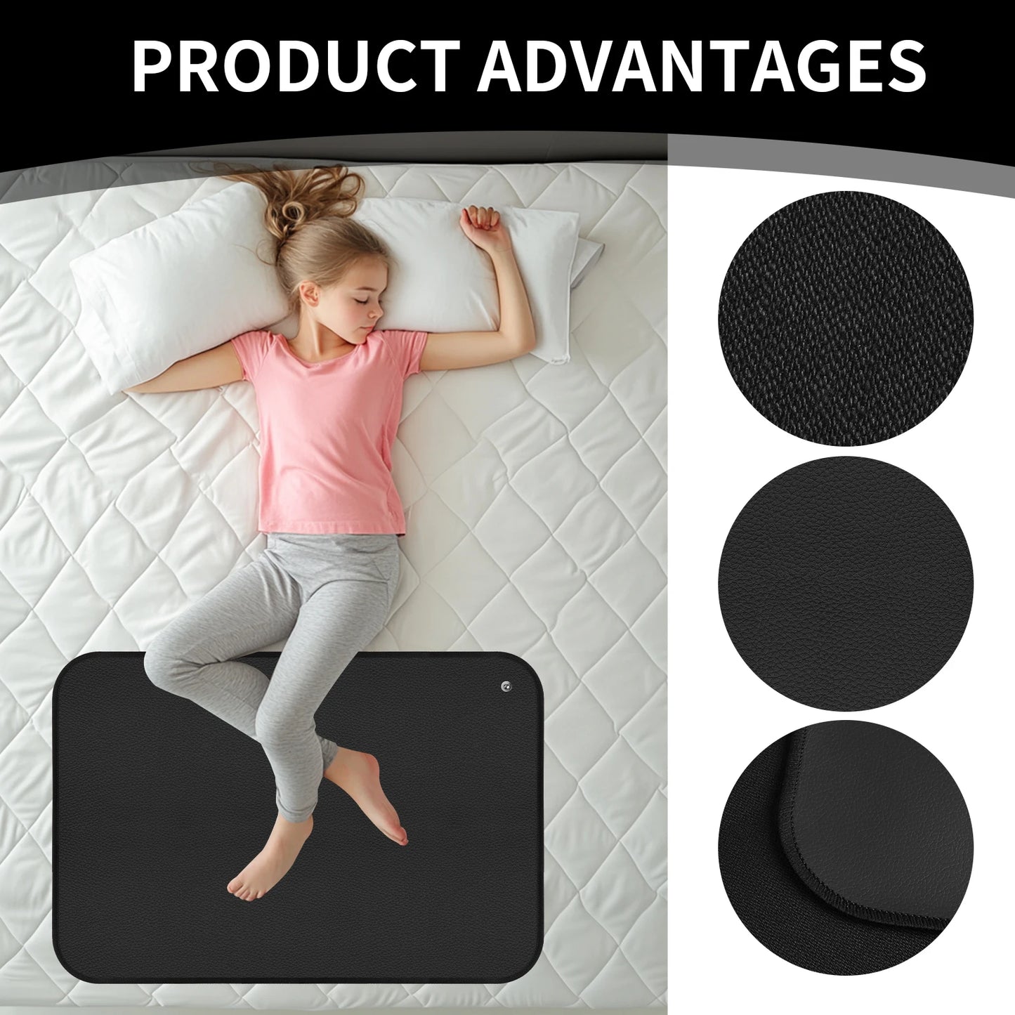 Grounding Mat Earth Connected Therapy – EMF Protection & Recovery Yoga Mat for Better Sleep, Energy, and Foot Therapy