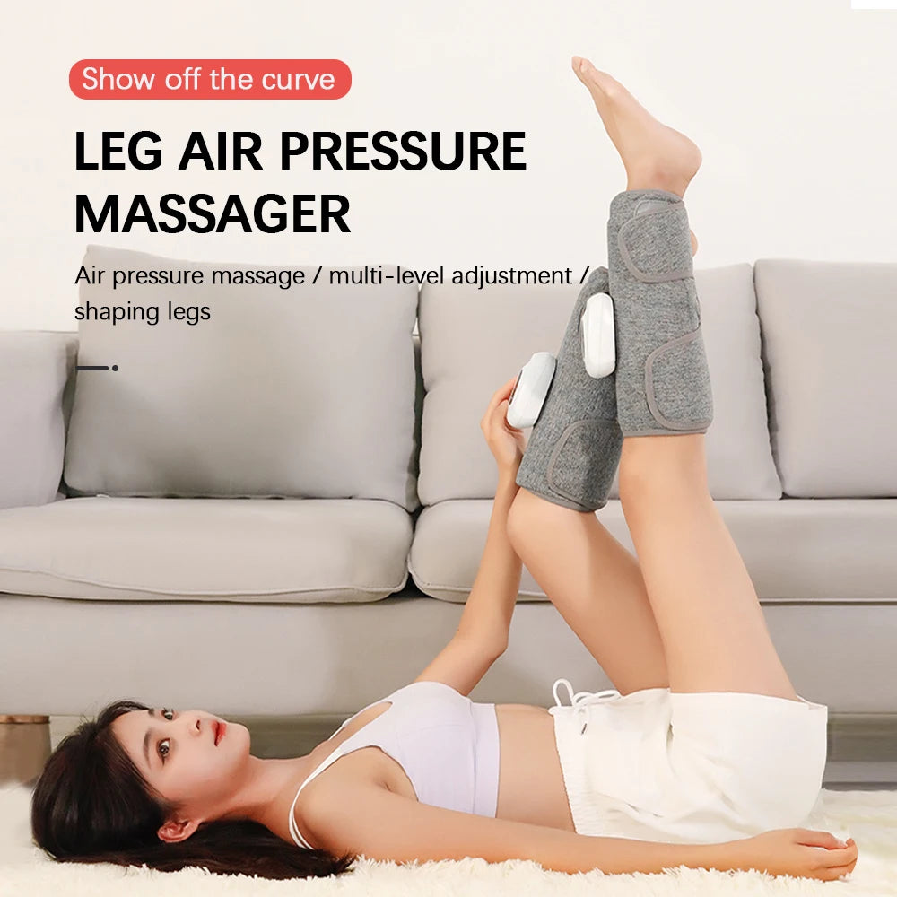 Electric Leg Massager Wireless Rechargeable Air Compression Calf Massage – 360° Air Pressure for Muscle Relaxation