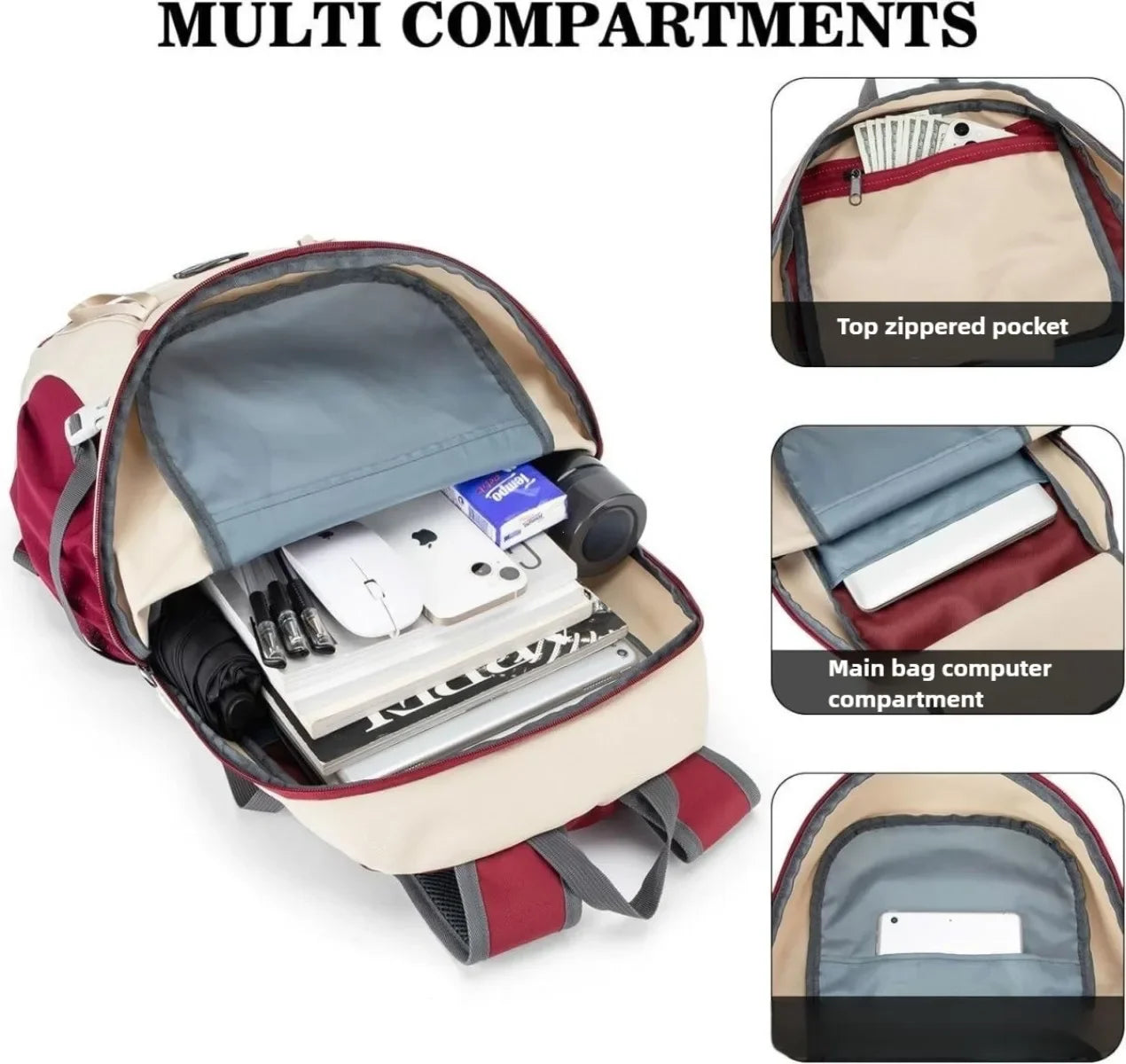 Multi-Functional Waterproof Travel Backpack – Lightweight, Foldable & Large Capacity