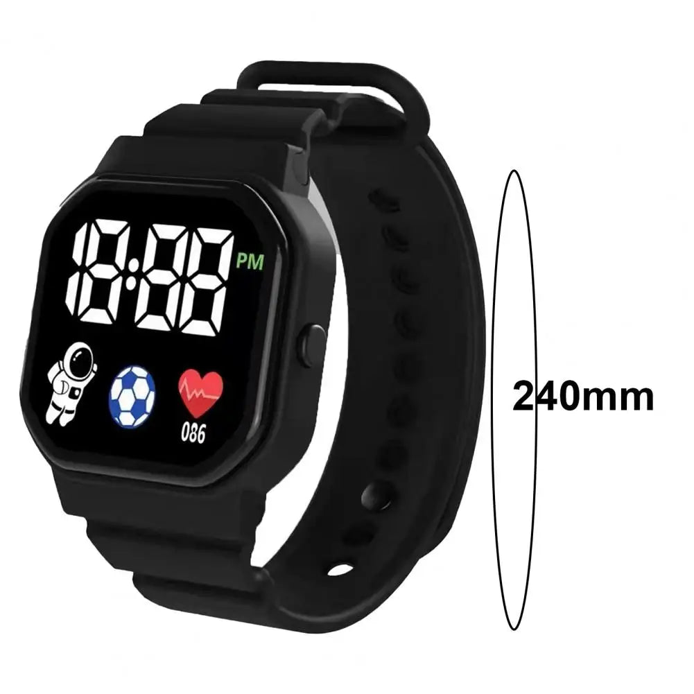Kids Watch Sport LED Digital Watches Football Silicone Strap Waterproof Electronic Wristwatch for Children Boys Girls Gifts