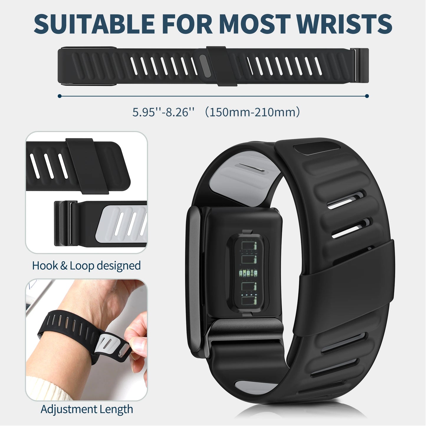 WHOOP SportFlex Wrist Band – Soft Silicone, Waterproof & Sweatproof, 4.0 Compatible
