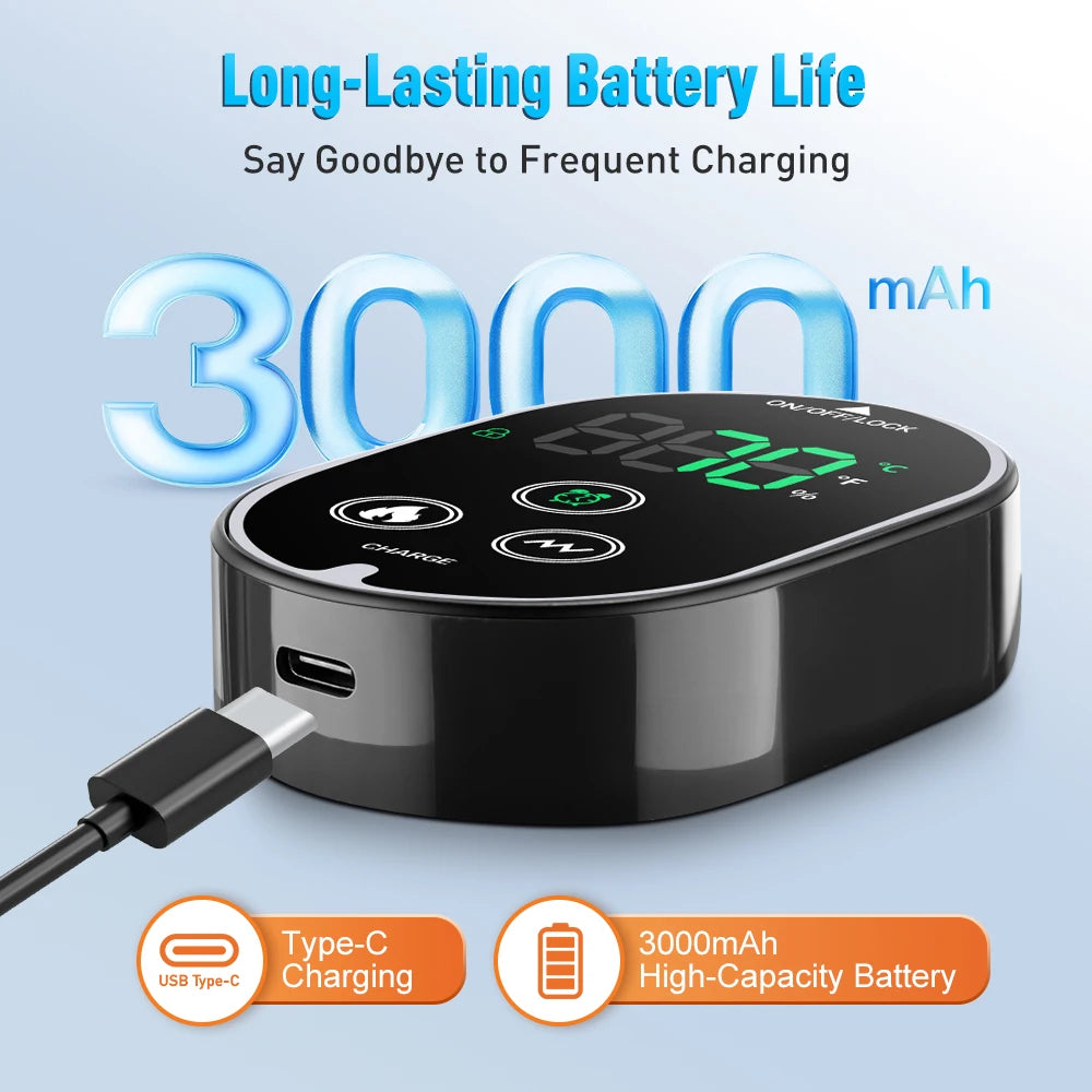 Electric Heating Vibration Foot & Ankle Massager – Rechargeable Adjustable Strap for Muscle Relief