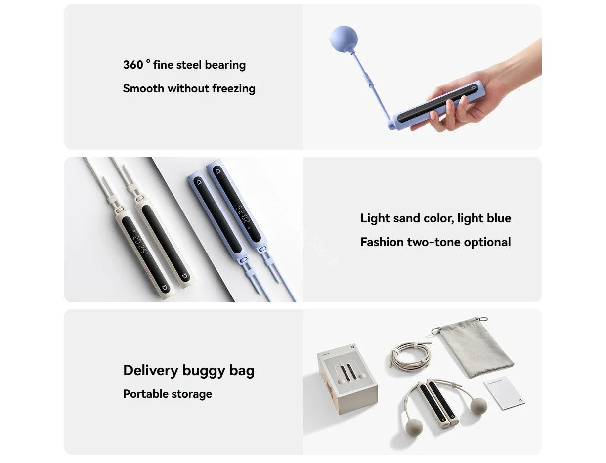 Xiaomi Mijia Smart Jump Rope 2 Bluetooth Fitness Weight Loss Exercise Counting Gravity Ball Skipping Fat Burning For Mihome APP