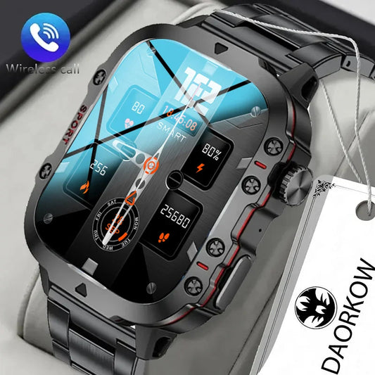 2025 Outdoor Military 3ATM Waterproof Smart Watch Men 420mAh Battery Heart Rate Sports Fitness Watches Bluetooth Call Smartwatch Champions Clubs