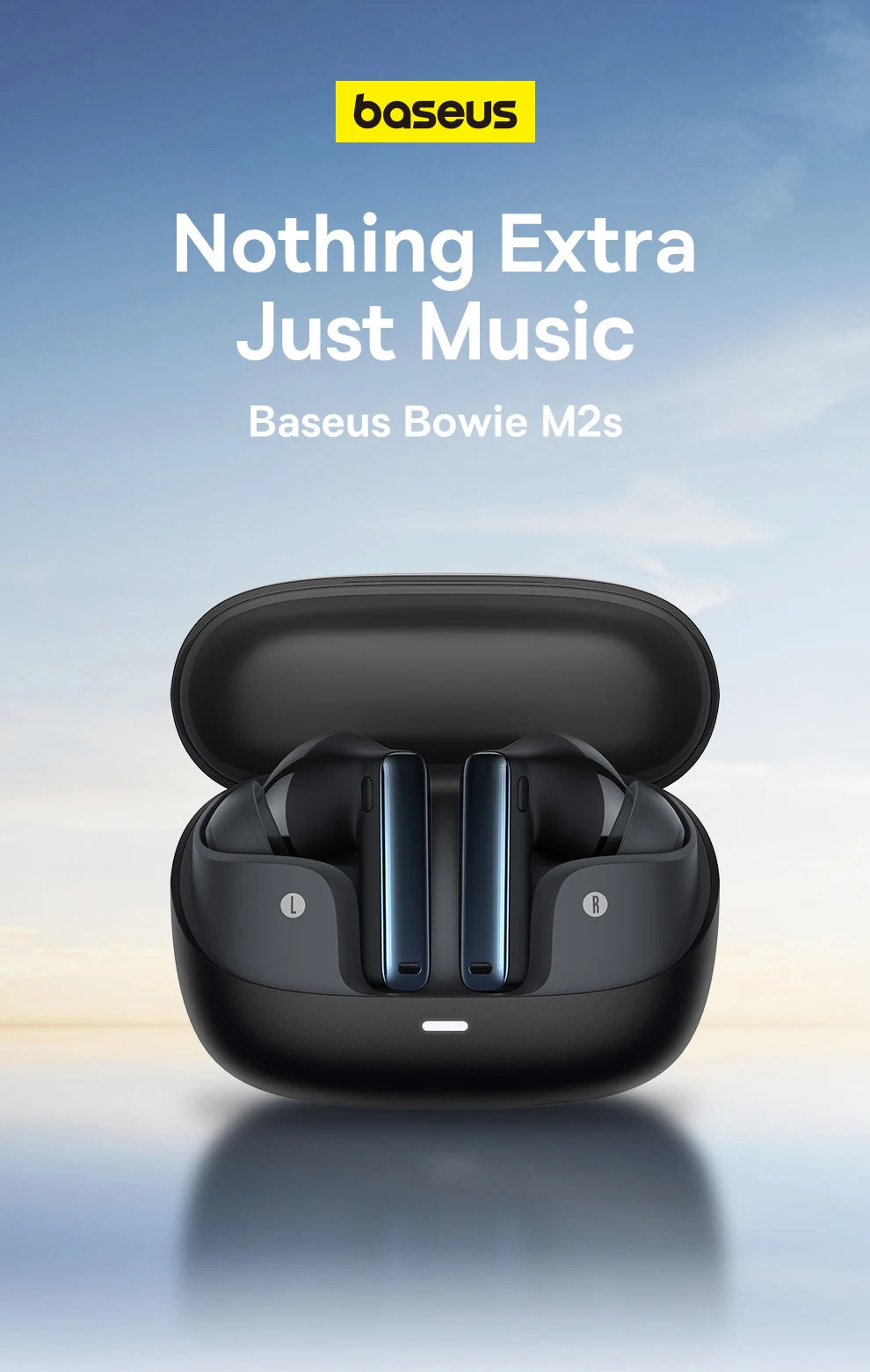 Baseus Bowie M2s ANC Sweatproof Earbuds – Bluetooth 5.3 Hybrid -48dB Noise Cancellation | 3D Spatial Audio | Wireless Headphones