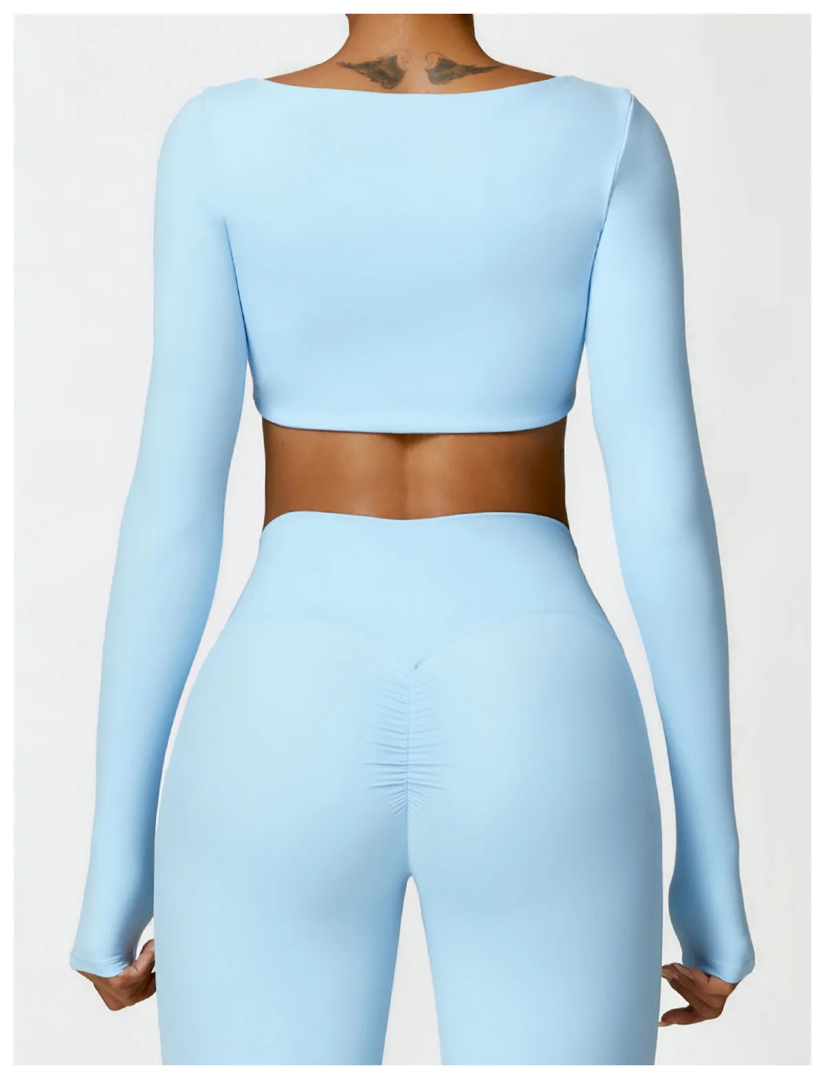 Women’s Long Sleeve Gym & Yoga Top – Breathable, Stretchy, Push-Up Fit - Champions Clubs