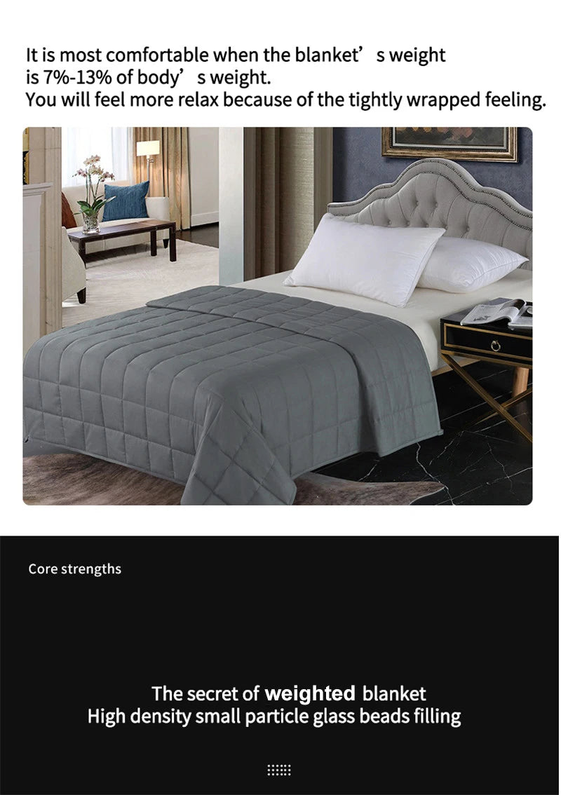 Weighted Blanket for Adults – Decompression Sleep Aid & Anxiety Relief