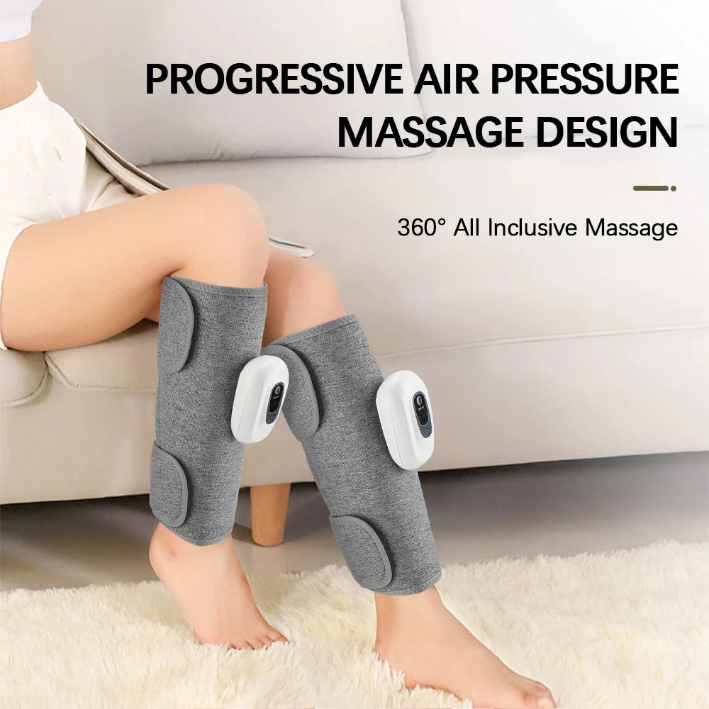 Electric Leg Massager Wireless Rechargeable Air Compression Calf Massage – 360° Air Pressure for Muscle Relaxation