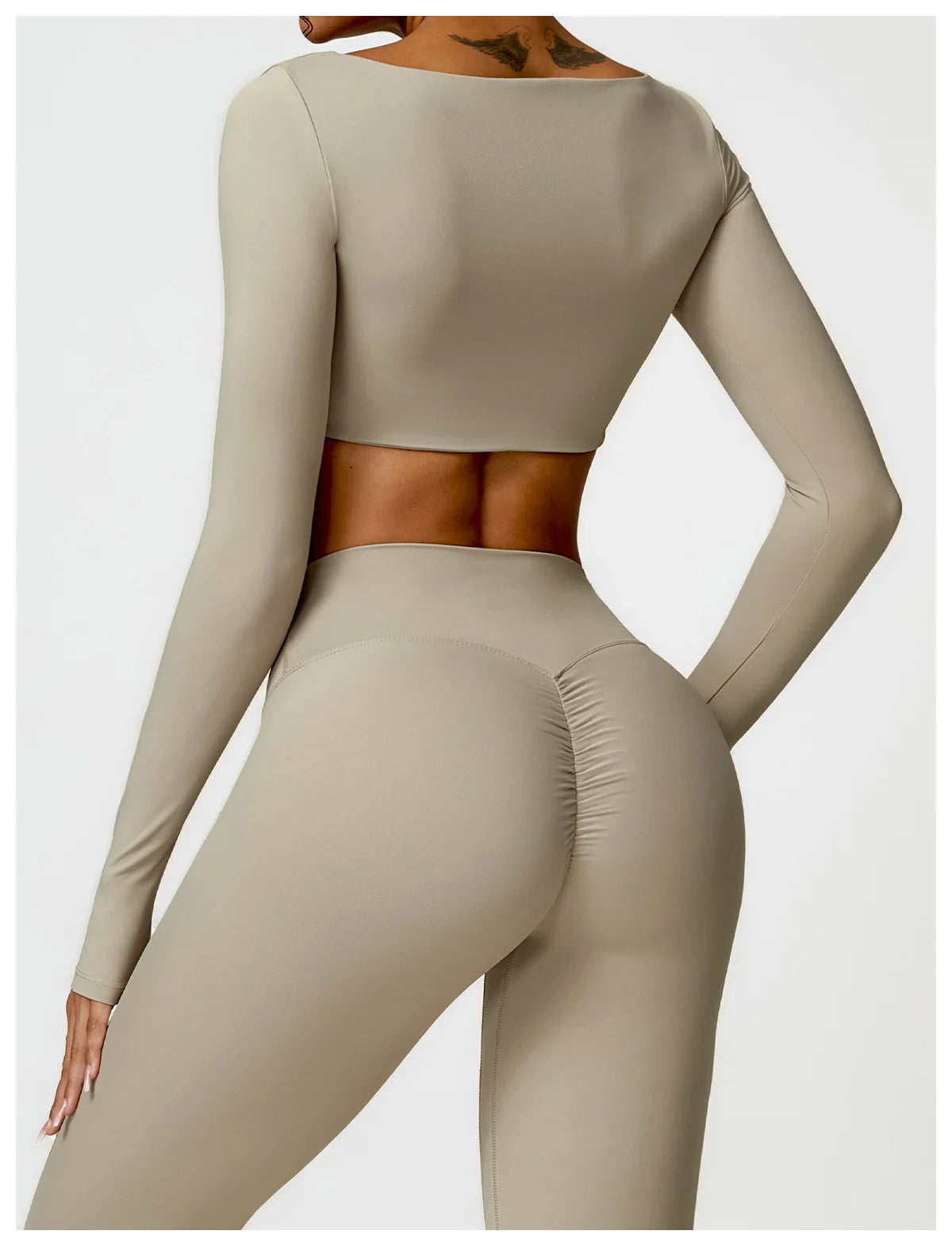 Women’s Long Sleeve Gym & Yoga Top – Breathable, Stretchy, Push-Up Fit - Champions Clubs