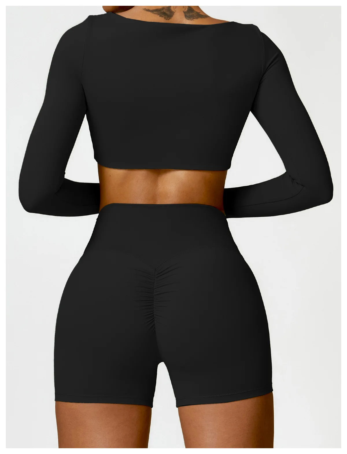 Women’s Long Sleeve Gym & Yoga Top – Breathable, Stretchy, Push-Up Fit - Champions Clubs