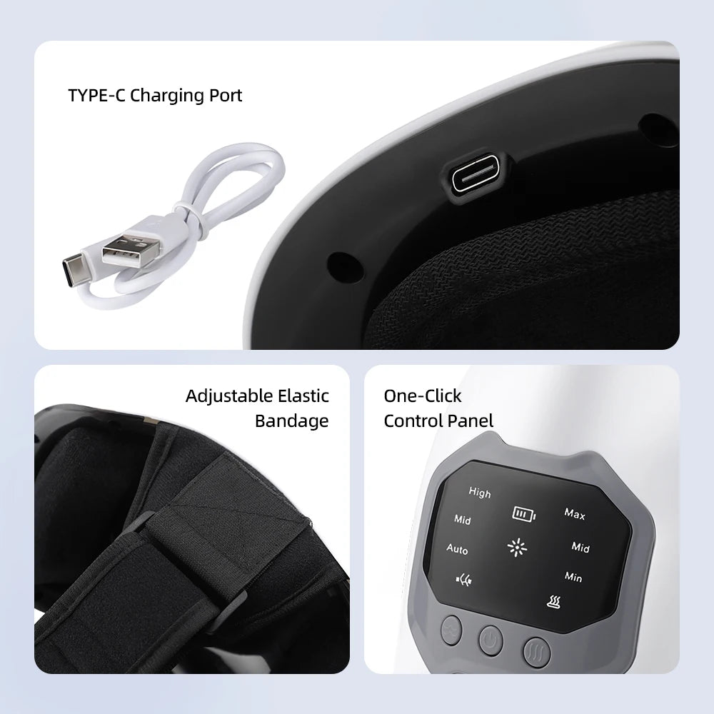 Smart Hot Compress Knee Relaxing Massager – Infrared Laser Heat & Vibration Therapy