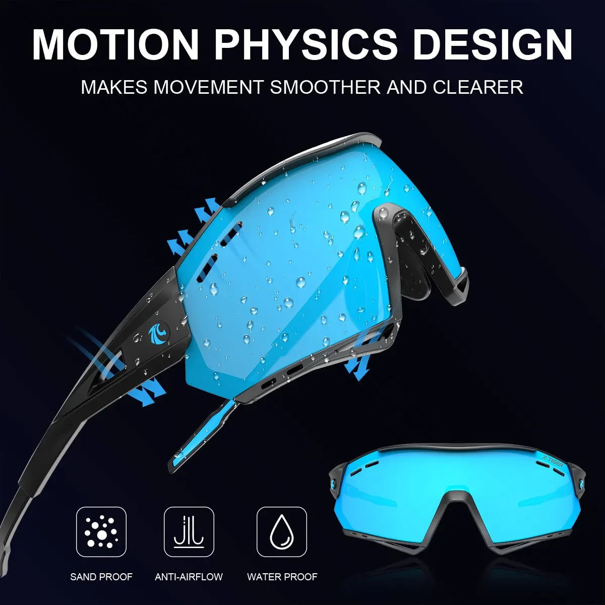 X-TIGER Cycling Glasses – 5 Lens Polarized Sports Sunglasses for Men & Women