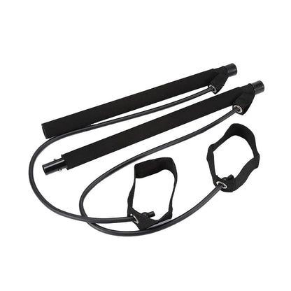 Multifunctional Pilates Bar Combination Fitness Bar Yoga Chest Expansion Tension Rope Back Trainer Elastic Rope Stretching Belt Champions Clubs