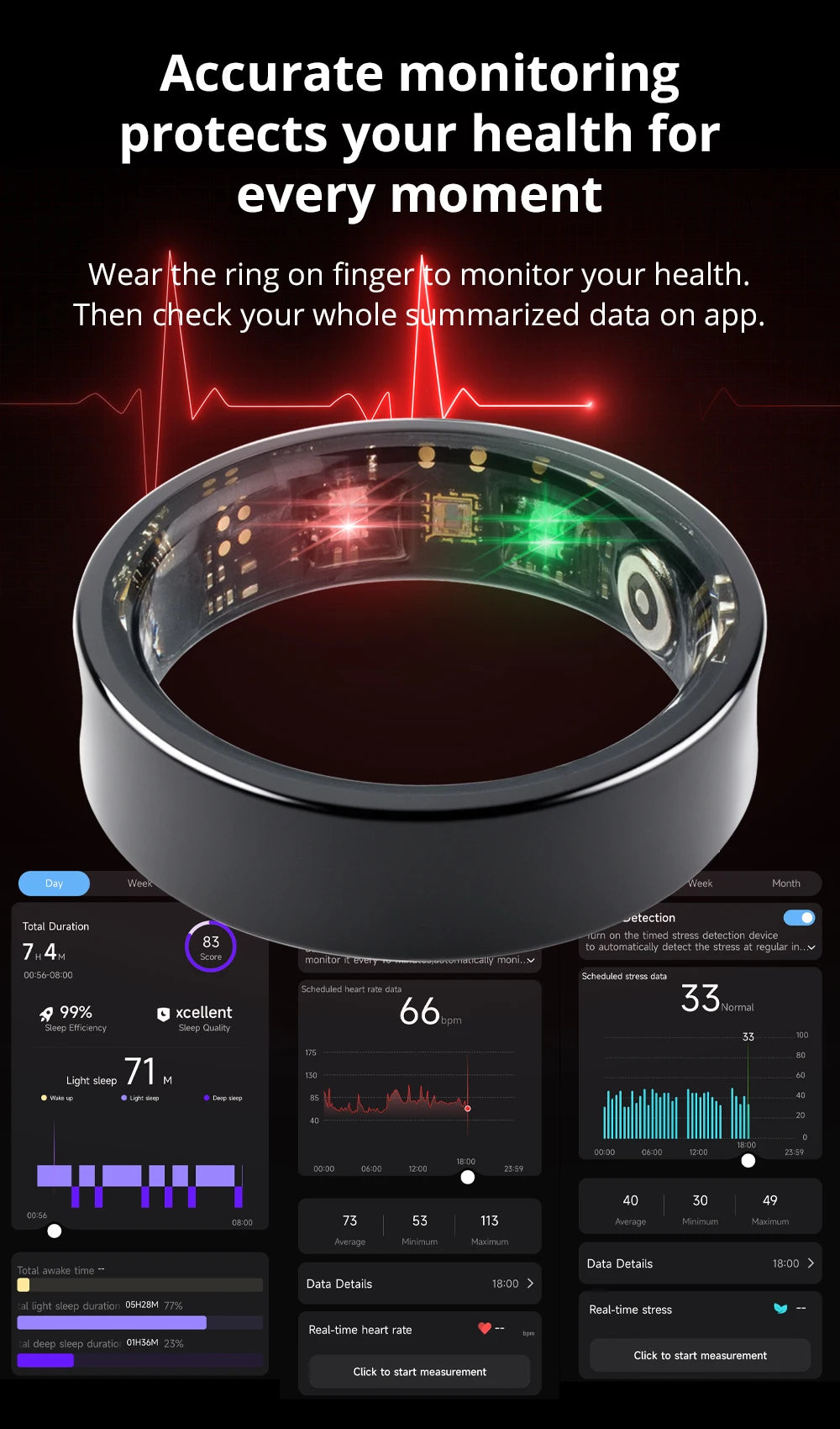 COLMI R09 Smart Ring – Body Temperature, Health & Sleep Monitor