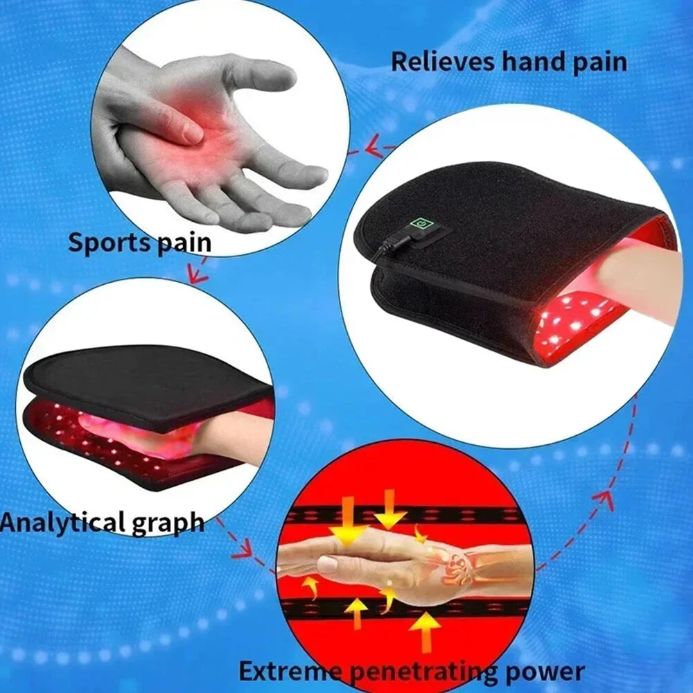 Red & Near Infrared Light Therapy Glove – 660nm + 850nm Dual Wavelength Hand Pain Relief and Recovery Device