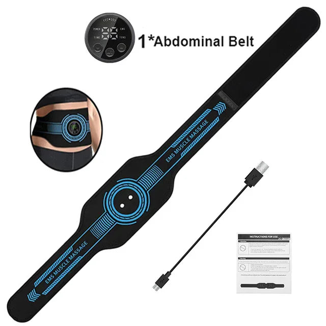Smart EMS Muscle Stimulator Abs Trainer – Abdominal Toning Belt & Body Slimming Device for Home Fitness