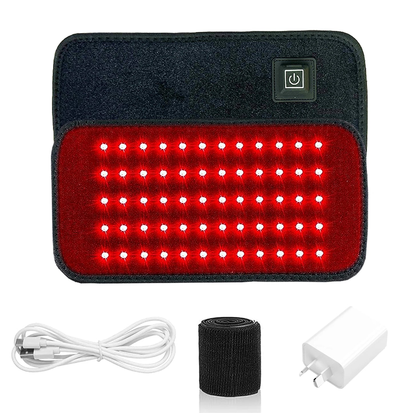 60 LEDs Red＆Infrared Light Therapy Belt 850nm 660nm Back  Burn Fat Wrap Slimming Machine Waist Heat Pad Full Body