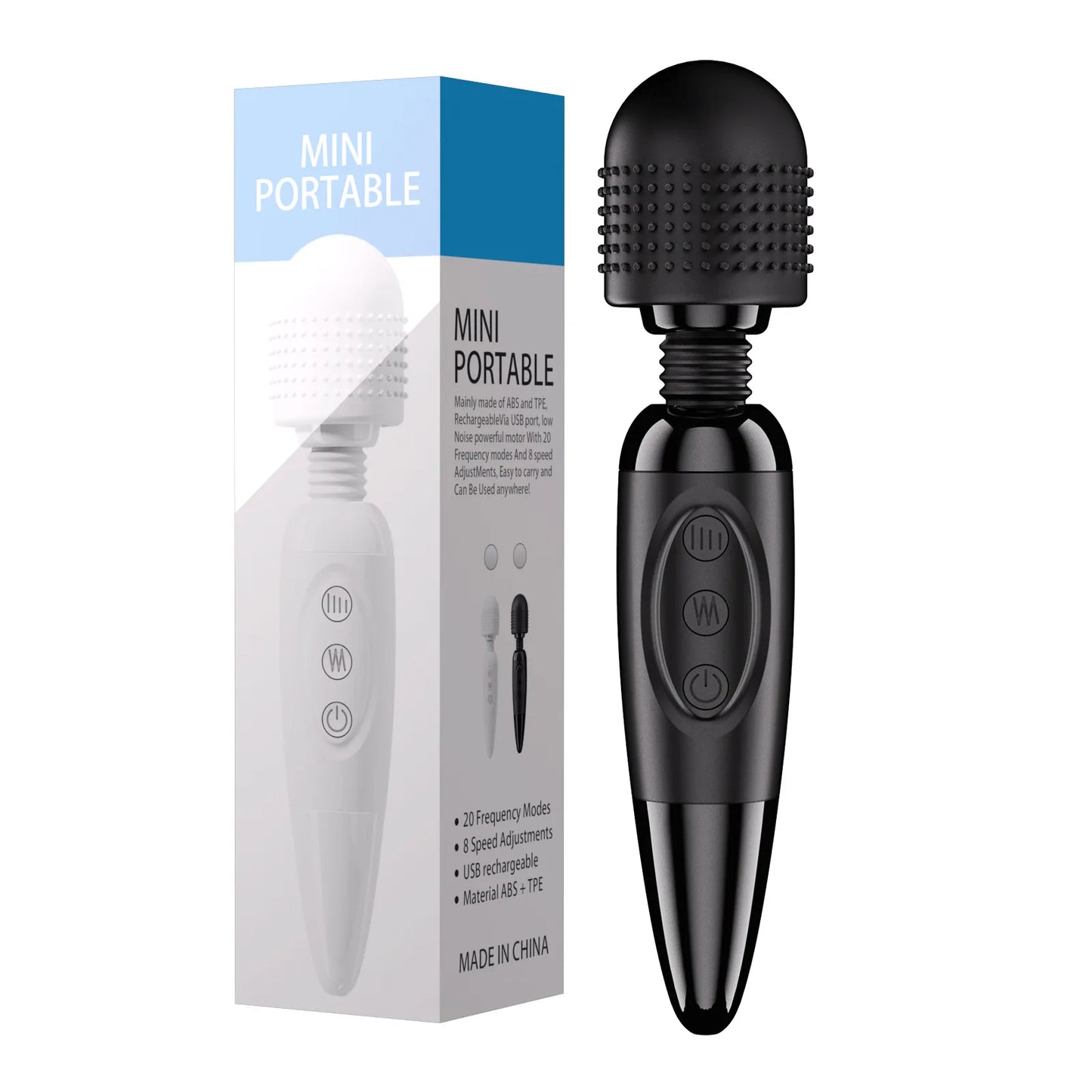 Electric Massager Stick – 8 Intensity Levels & 20 Vibration Modes for Full Body Relaxation