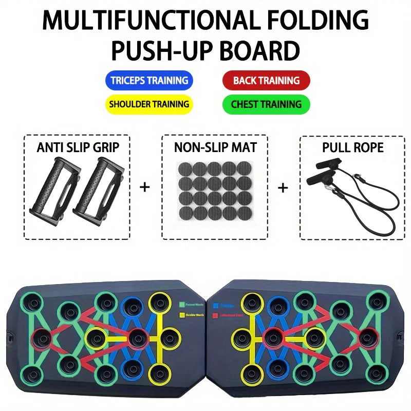 Push-up Board Set – Portable Foldable Fitness Equipment for Chest, Arms, Abdomen & Back Training