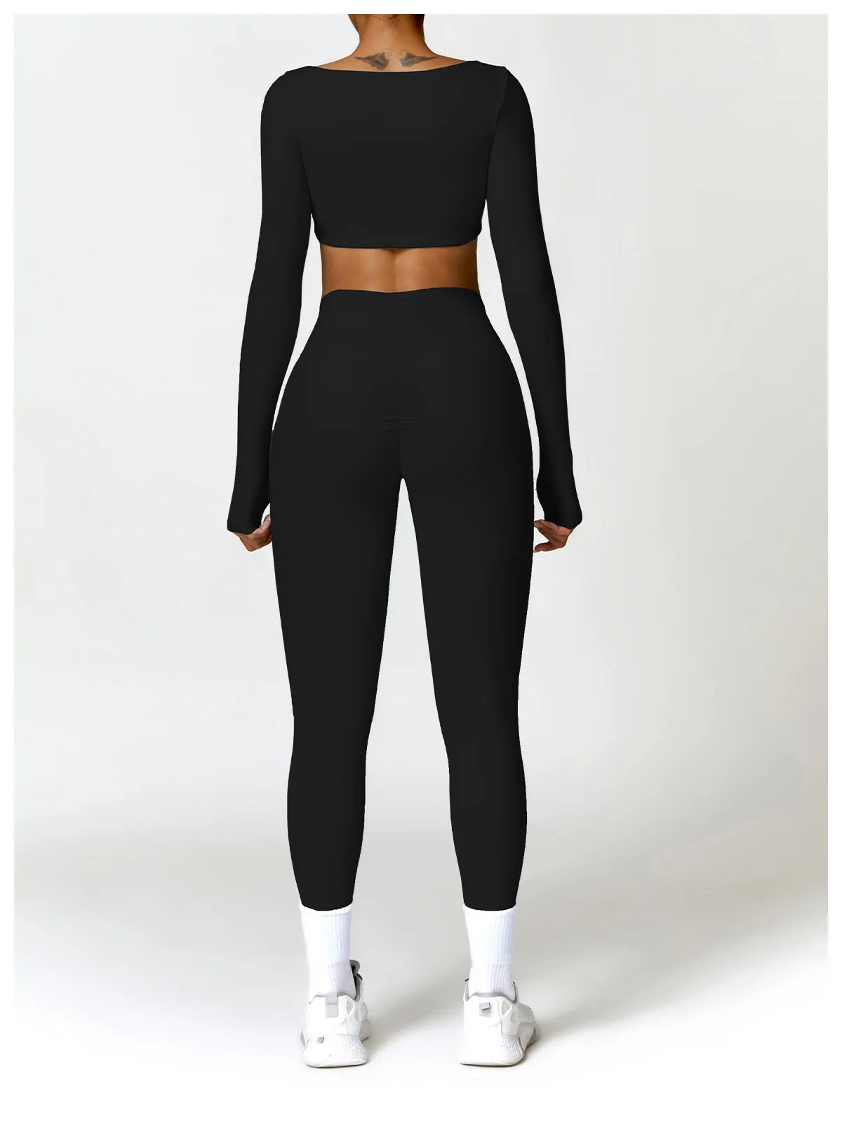 Women’s Long Sleeve Gym & Yoga Top – Breathable, Stretchy, Push-Up Fit - Champions Clubs