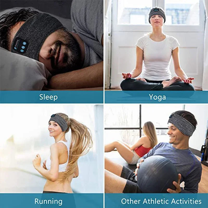 Bluetooth Sleep Headband Headphones – Wireless Music Sleep Mask for Sports, Travel & Relaxation