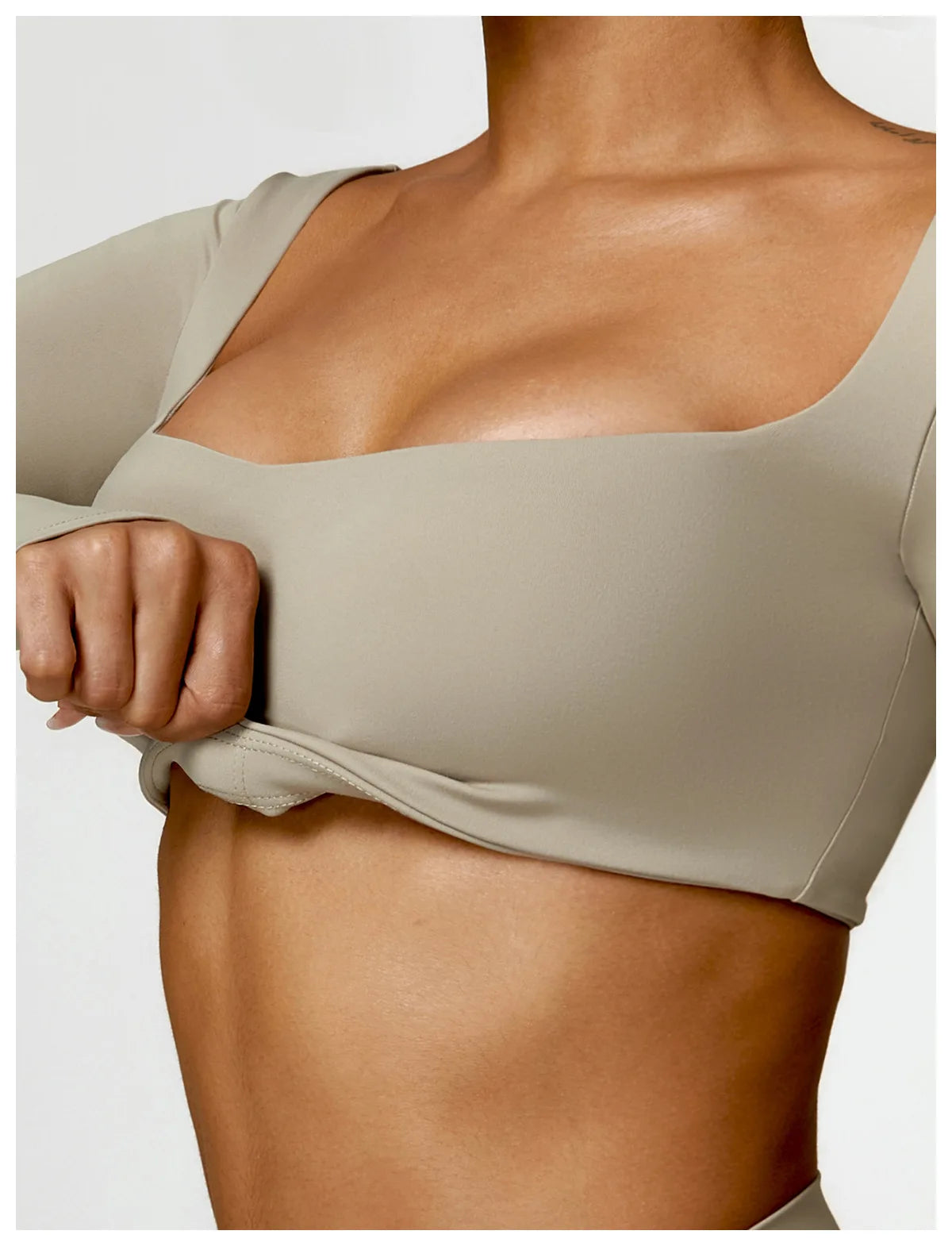 Women’s Long Sleeve Gym & Yoga Top – Breathable, Stretchy, Push-Up Fit - Champions Clubs