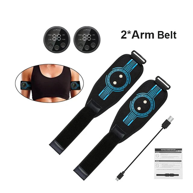 Smart EMS Muscle Stimulator Abs Trainer – Abdominal Toning Belt & Body Slimming Device for Home Fitness