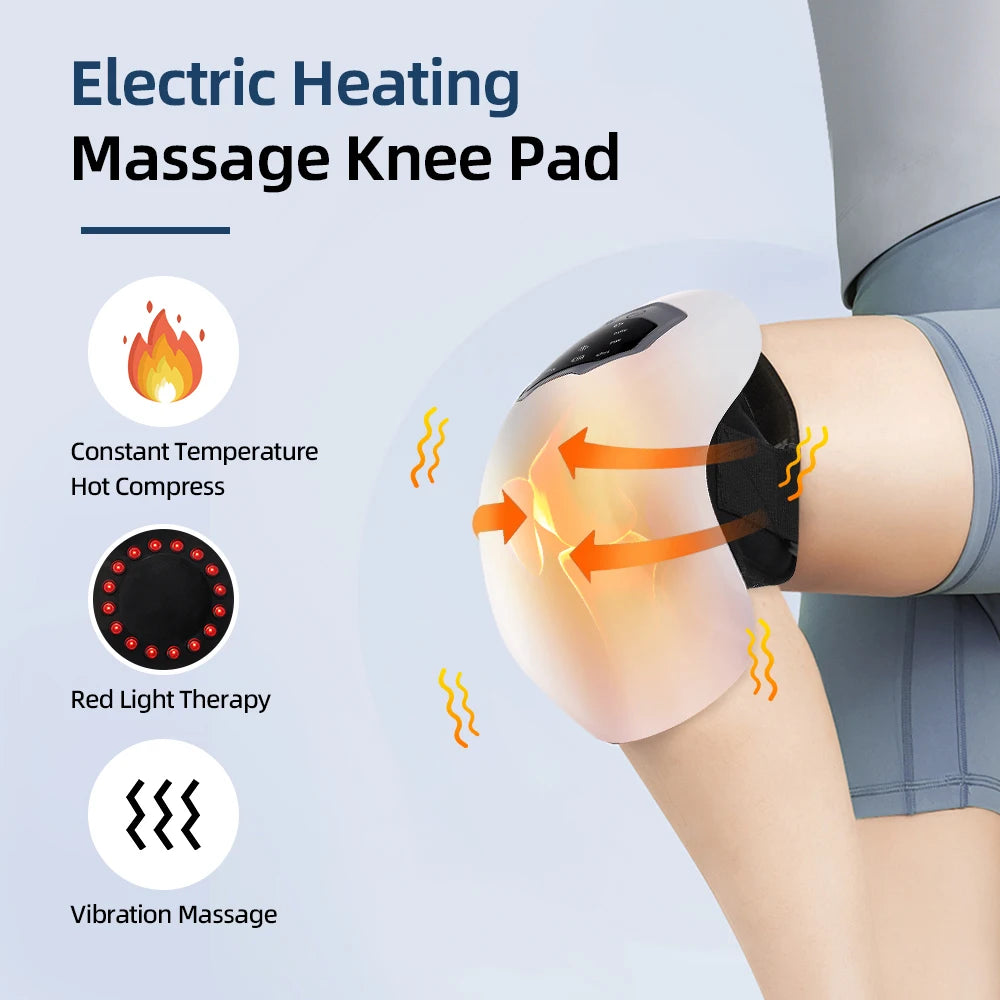Smart Hot Compress Knee Relaxing Massager – Infrared Laser Heat & Vibration Therapy