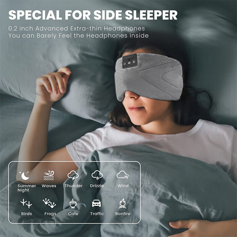 White Noise Bluetooth Sleep Eye Mask – Comfortable USB Rechargeable