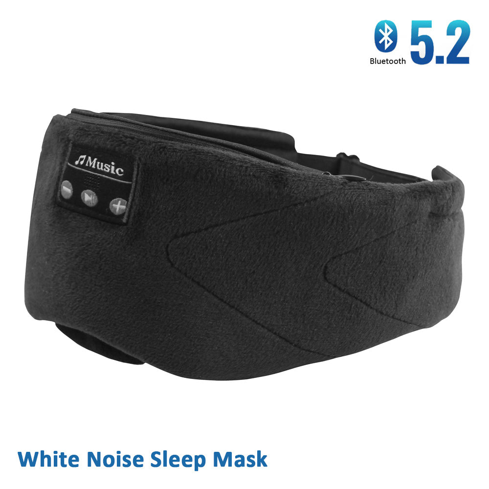 White Noise Bluetooth Sleep Eye Mask – Comfortable USB Rechargeable